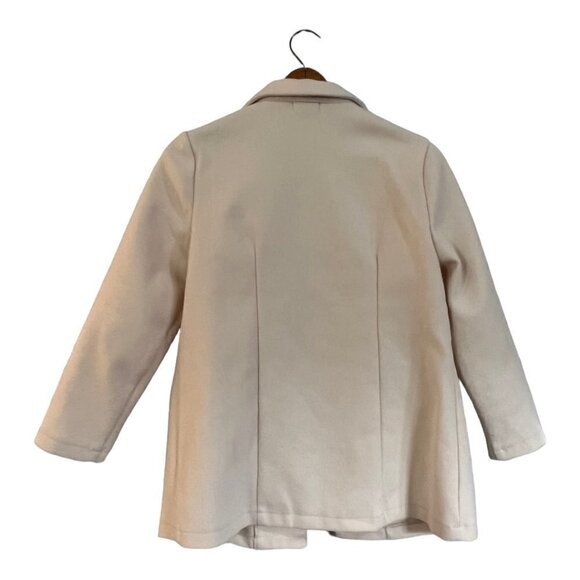 Messini Blazer Coat Jacket Cream Single Breasted Size Large L Career Office - Picture 3 of 6